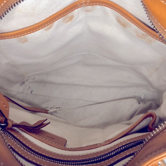 MICHAEL KORS tan and brown nylon and leather medium sized tote. - Picture 14 of 16